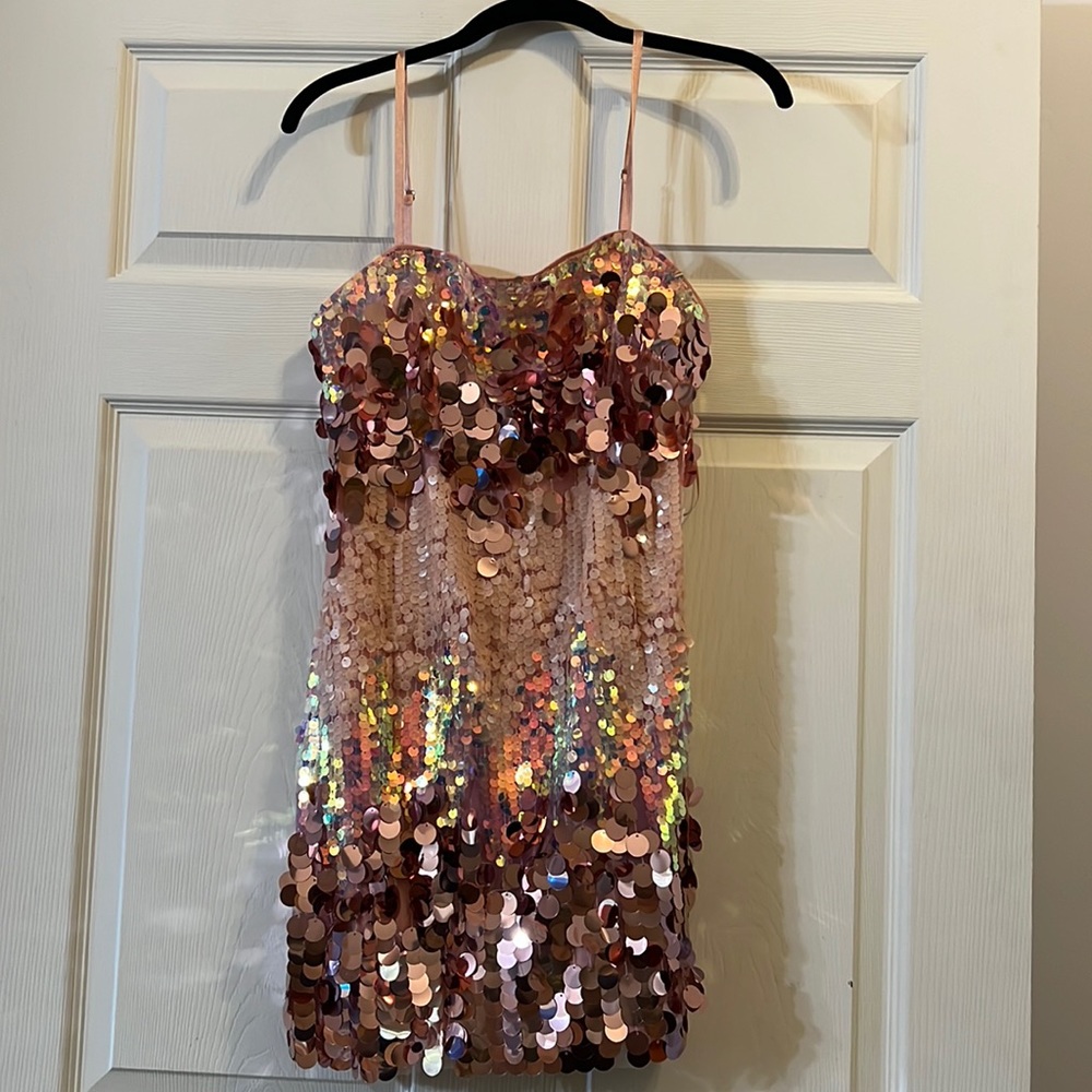 Emmy Pink Disco Mini Dress